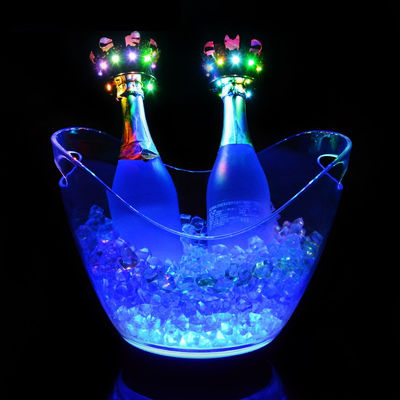 Party Club Hotel Acryl Plastic Drinks Container Custom Logo Led Acryl Ijs Emmer