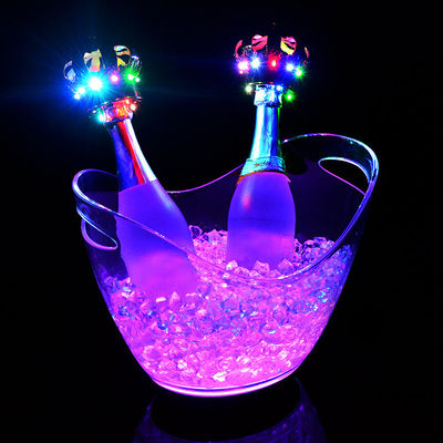 Party Club Hotel Acryl Plastic Drinks Container Custom Logo Led Acryl Ijs Emmer