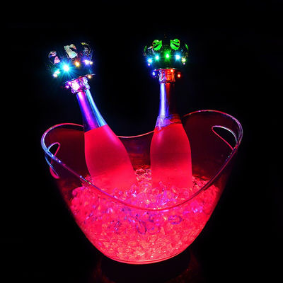 Party Club Hotel Acryl Plastic Drinks Container Custom Logo Led Acryl Ijs Emmer