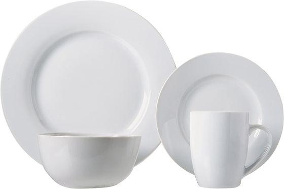 Vervaardiging Ronde tafel set fijne borden set voor wit bot porseleinen dinerware