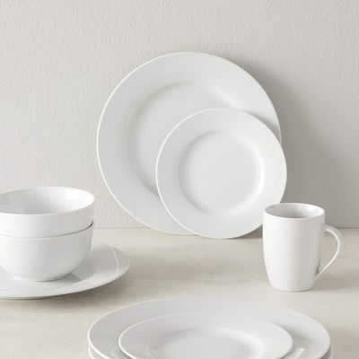 Vervaardiging Ronde tafel set fijne borden set voor wit bot porseleinen dinerware