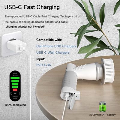 Multifunctionele handvrije 9 in 1 elektrische wasborstel met USB-opladen