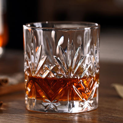 340 ml Luxe Clear Rock Design Glas gegraveerd Kristal Luxe Whiskey Bierglas