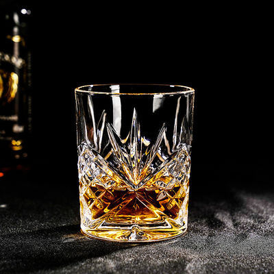 340 ml Luxe Clear Rock Design Glas gegraveerd Kristal Luxe Whiskey Bierglas