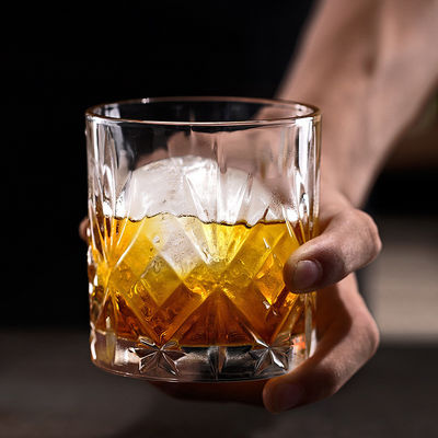 340 ml Luxe Clear Rock Design Glas gegraveerd Kristal Luxe Whiskey Bierglas