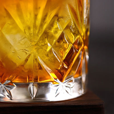 340 ml Luxe Clear Rock Design Glas gegraveerd Kristal Luxe Whiskey Bierglas