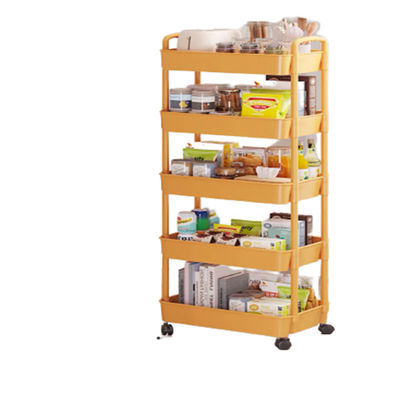 Multifunktioneel 5 niveaus draaibare keuken groentenorganisator met draagbare trolley