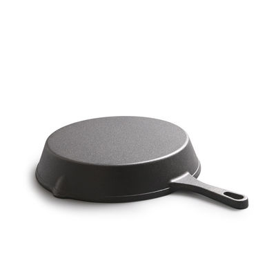 Gietijzeren bakpan 9-30 cm voorgevoerde schotel voor zowel binnen als buiten koken
