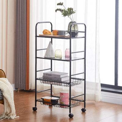 Multifunktioneel keukenopslagrek 3 4 5 laag draaibare trolley met wielen