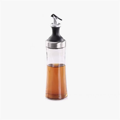 Huishoudelijke hoge borosilicaat glazen oliepot met gebogen afvoer en oliecontrolemeter