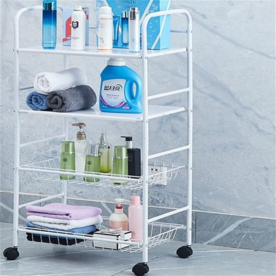 Multifunktioneel keukenopslagrek 3 4 5 laag draaibare trolley met wielen