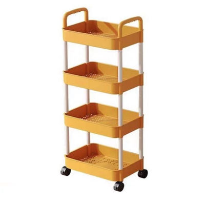 Keukenplank organisator Vierkante draaiende 4 niveaus Zwart Huishoudelijk opslagrek mandje trolley cart