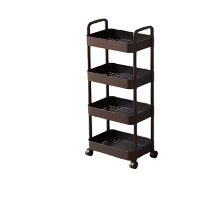 Keukenplank organisator Vierkante draaiende 4 niveaus Zwart Huishoudelijk opslagrek mandje trolley cart