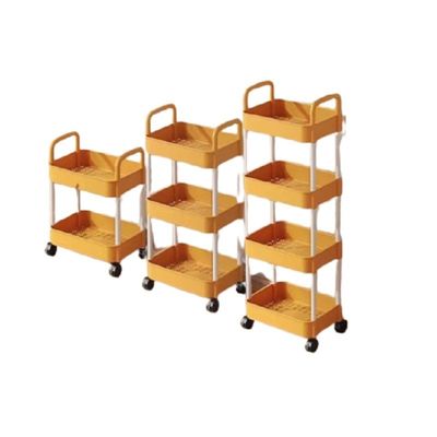 Keukenplank organisator Vierkante draaiende 4 niveaus Zwart Huishoudelijk opslagrek mandje trolley cart
