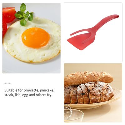Groenten- en fruitgereedschappen type 2 in 1 spatula tong PPA-materiaal Grip en flip-egg clip