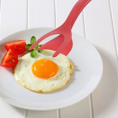 Groenten- en fruitgereedschappen type 2 in 1 spatula tong PPA-materiaal Grip en flip-egg clip