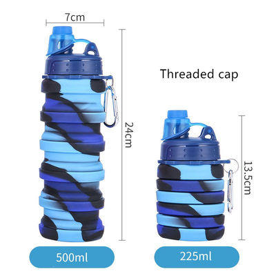 Draagbare waterfles voor fitness en rijden Creatief camouflage Silicone vouwbeker