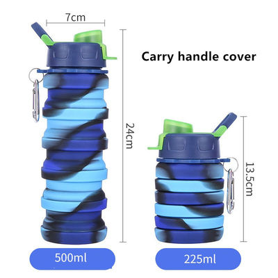 Draagbare waterfles voor fitness en rijden Creatief camouflage Silicone vouwbeker