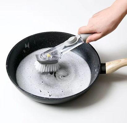 Keukengereedschap Schoonmaakborstels 2 in 1 Afwasborstel met lang handvat en spons