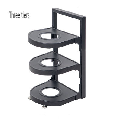 3 lagen pot en pan organisator voor het vasthouden van keukenapparaat Custom metalen pot rek