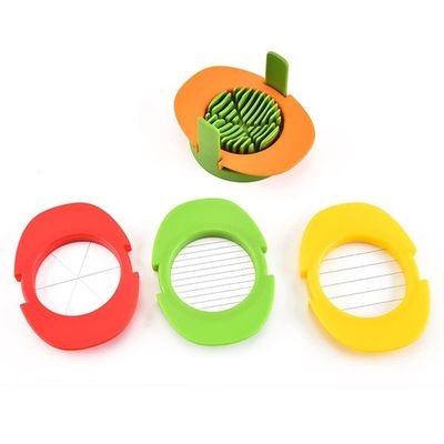 Eiersnijmachine Set 3 snijmachines voor dunne plakken Makkelijk handmatig eiersnijgereedschap PP-plastiek met snijmachine