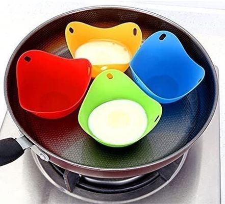 Custom Logo Silicone Microwave Egg Poacher Cups voor Perfect Poached Eggs 9cm Diameter