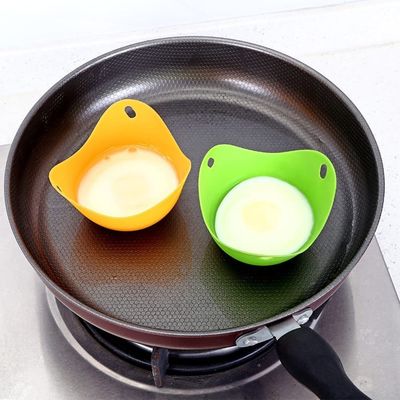 Custom Logo Silicone Microwave Egg Poacher Cups voor Perfect Poached Eggs 9cm Diameter