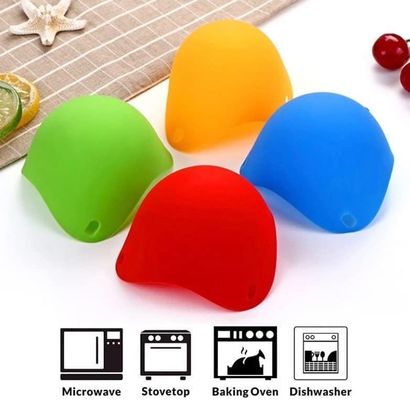 Custom Logo Silicone Microwave Egg Poacher Cups voor Perfect Poached Eggs 9cm Diameter