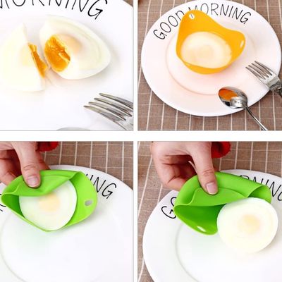 Custom Logo Silicone Microwave Egg Poacher Cups voor Perfect Poached Eggs 9cm Diameter