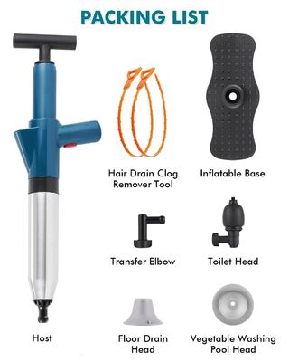 Handmatige multifunctie-toiletpluncher van roestvrij staal voor duurzame afvoerreiniging
