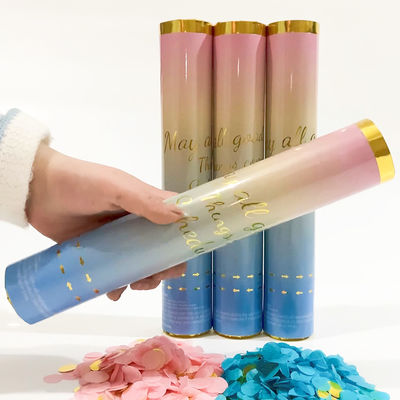 Confetti poederkanon met aangepast logo- 100 cm rookpoeder confetti stokken kanonnen