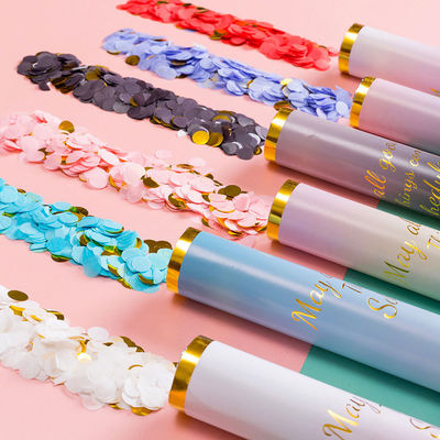 Confetti poederkanon met aangepast logo- 100 cm rookpoeder confetti stokken kanonnen