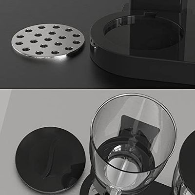 Dubbele kant rechtopstaande plastic voedselpotten 2L Dubbele beker Cereal Dispenser Droog voedsel Dispenser