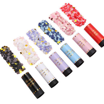 Aangepast logo Happy Wedding Birthday Party Biologisch afbreekbaar papier Lente Confetti Poppers
