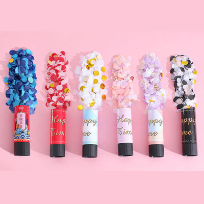 Aangepast logo Happy Wedding Birthday Party Biologisch afbreekbaar papier Lente Confetti Poppers