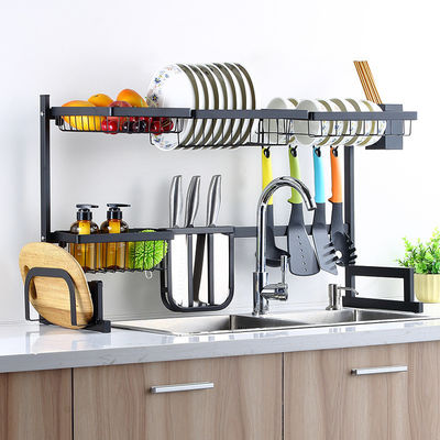 Gepersonaliseerd logo Keuken organisator Plaat tafelgerei Drainer Dish Drying Rack Organisator