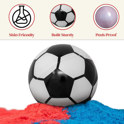 Baby Boy Girl Shower Party Voorzieningen Gelijk onthullen Voetbalbal met blauw en roze poeder
