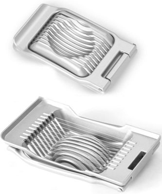 Gestookte keukengereedschappen Handheld Metal Egg Cutter Roestvrij staal draad Eggslicer voor hardgekookte eieren