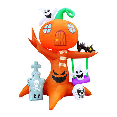 Plastic Halloween opblaasbare pompoen grafsteen pompoenen met LED's Perfect voor Halloween