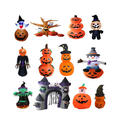 Plastic Halloween opblaasbare pompoen grafsteen pompoenen met LED's Perfect voor Halloween