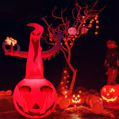 Plastic Halloween opblaasbare pompoen grafsteen pompoenen met LED's Perfect voor Halloween