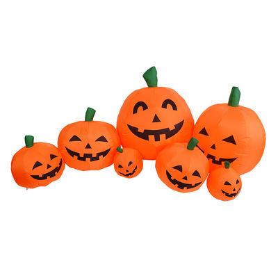 2.2m lang Outdoor Indoor Halloween opblaasbare pompoenen Decoraties met LED-lichten