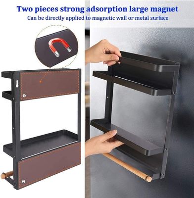 Verpakkingsrakken Metalen koelkastplank Magnetische specerijenplank Organisator voor koelkast