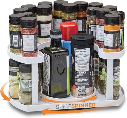 Home Cosmetic Storage Goden ABS Roterende plank kast organisator met aangepast logo