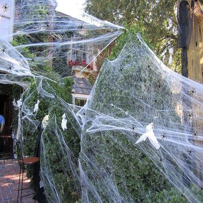 Polyester spinnenweb katoen draad spookhuis decoratie voor Halloween feest rekwisieten