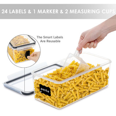 OEM/ODM Acceptabel 3.2L BPA-vrije plastic containers voor noedels Graanopslag 4pack set