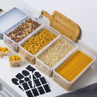 OEM/ODM Acceptabel 3.2L BPA-vrije plastic containers voor noedels Graanopslag 4pack set