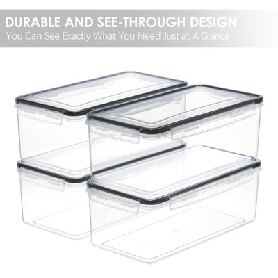 OEM/ODM Acceptabel 3.2L BPA-vrije plastic containers voor noedels Graanopslag 4pack set