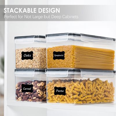 OEM/ODM Acceptabel 3.2L BPA-vrije plastic containers voor noedels Graanopslag 4pack set