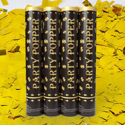 30cm Custom Logo Gouden Metalen Confetti kanon voor feesten en speciale gelegenheden